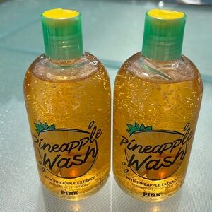 PINK Pineapple Body Wash with Pineapple Extract Scrubby Gel‎ 12oz Lot of TWO